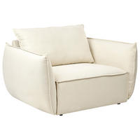 SESSEL Hellbeige Kunes - Beige, Textil (124/78/94cm) - Beliani