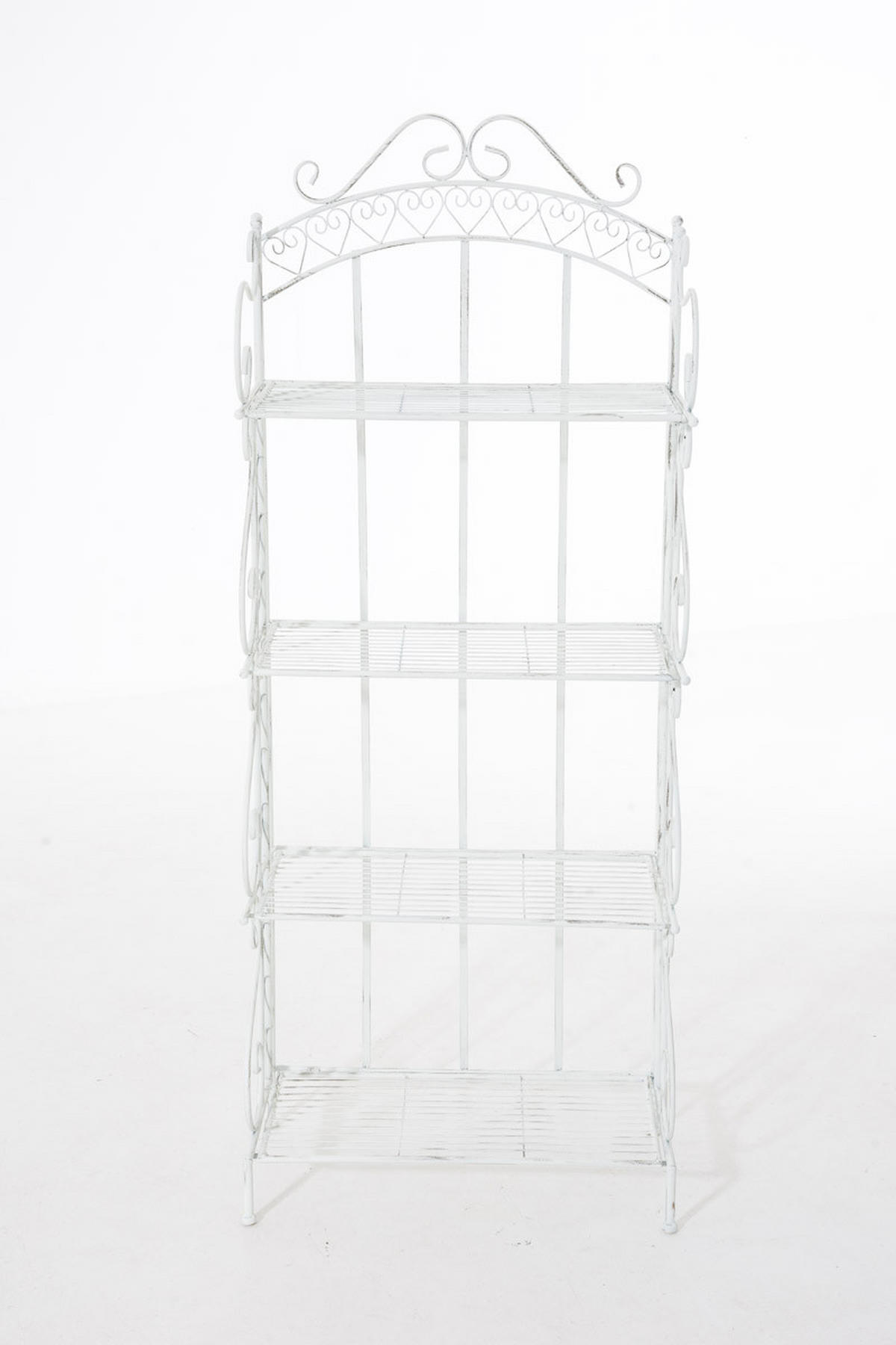 STANDREGAL Metall Antik Weiß - Perlmutt, Metall (61/153/33cm) - CLP