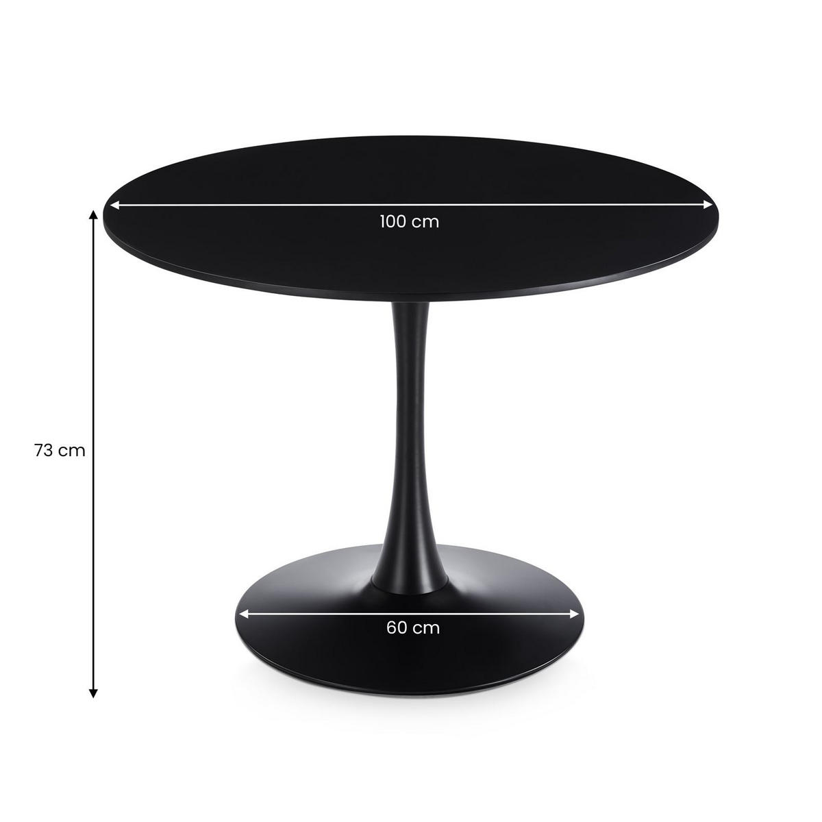 ESSGRUPPE LOIRE 5er Set schwarz - Schwarz, Holzwerkstoff/Metall - IDIMEX