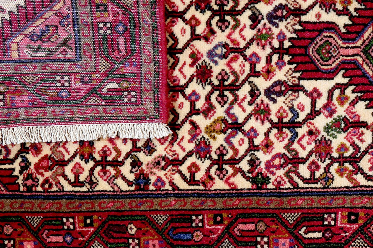 LÄUFER Orient handgeknüpft Assadabad Beige, Rot 197/76 cm Schurwolle - Beige/Rot, Textil (76/197cm) - Looma