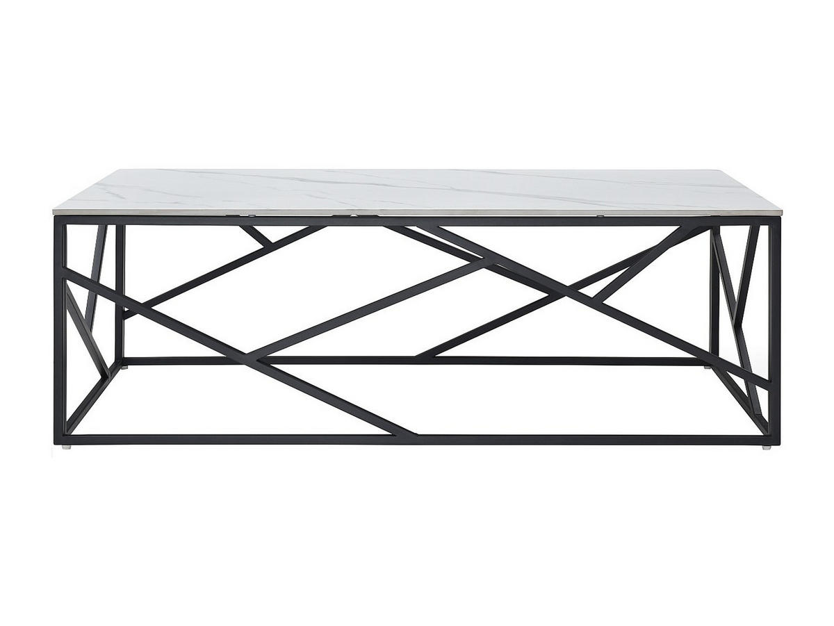 COUCHTTISCH nicht ausziehbar - 120 cmcm x 60 cmcm - Keramik - Schwarz, Weiß - MELRONE - Weiß, Keramik (60/120/40.5cm) - Vente-Unique