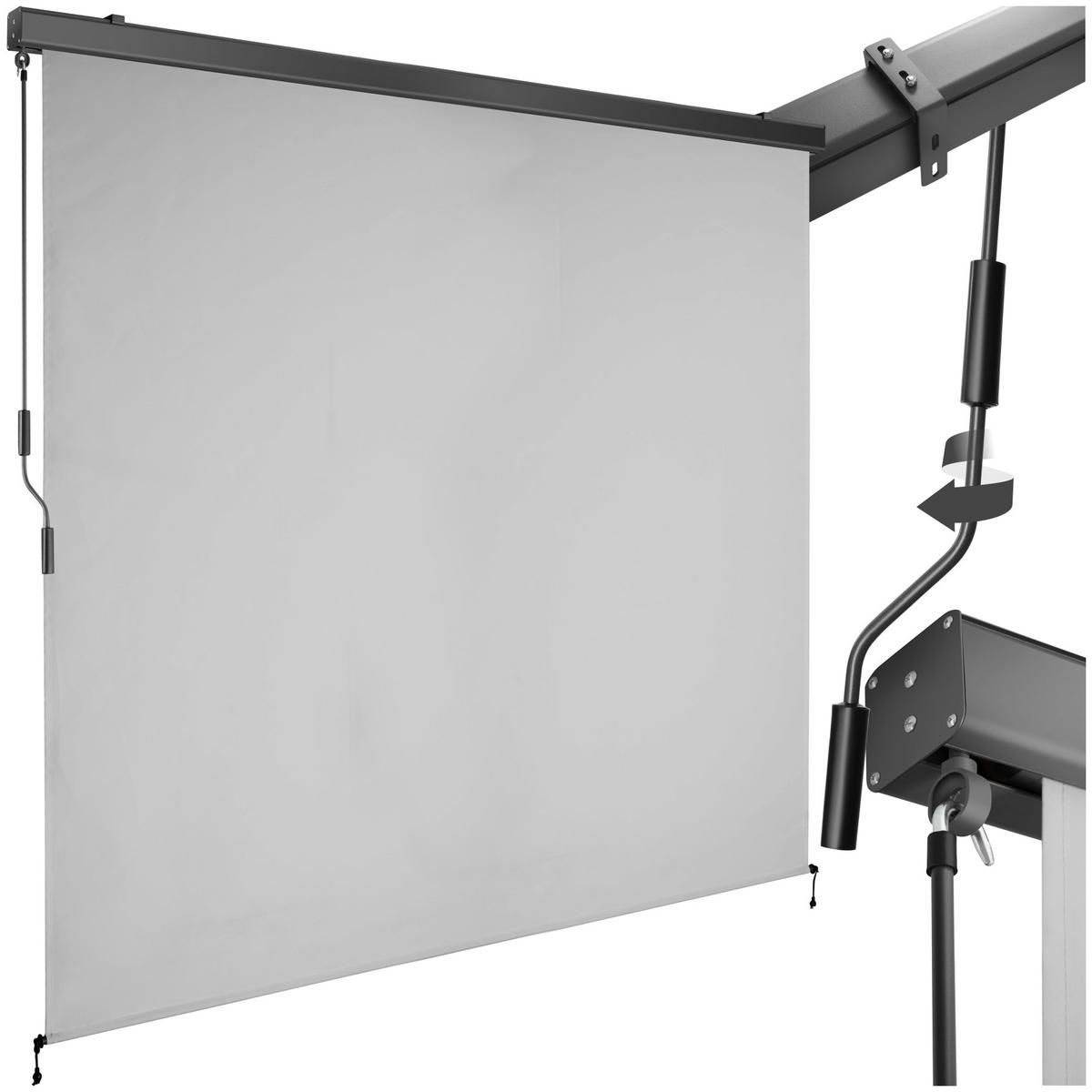 SENKRECHTMARKISE Eloise, inkl. Wandhaltern, hellgrau - Hellgrau, Textil (200/250cm) - tectake