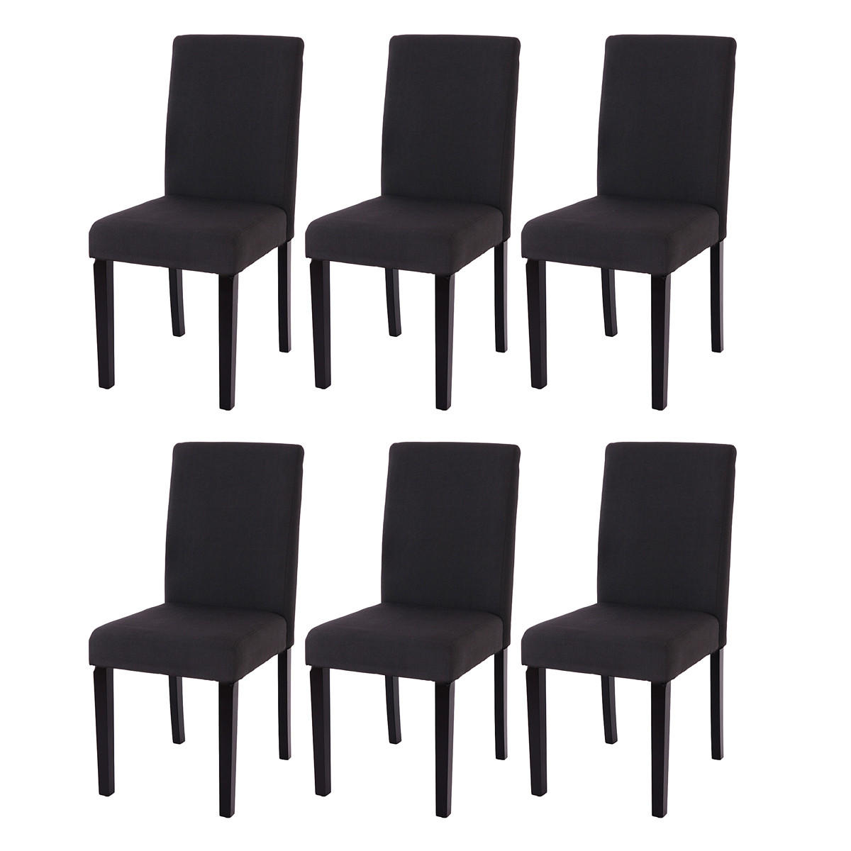 ESSZIMMERSTUHL Schwarz 6er-Set - Schwarz, Textil (43/90/48cm) - MCW