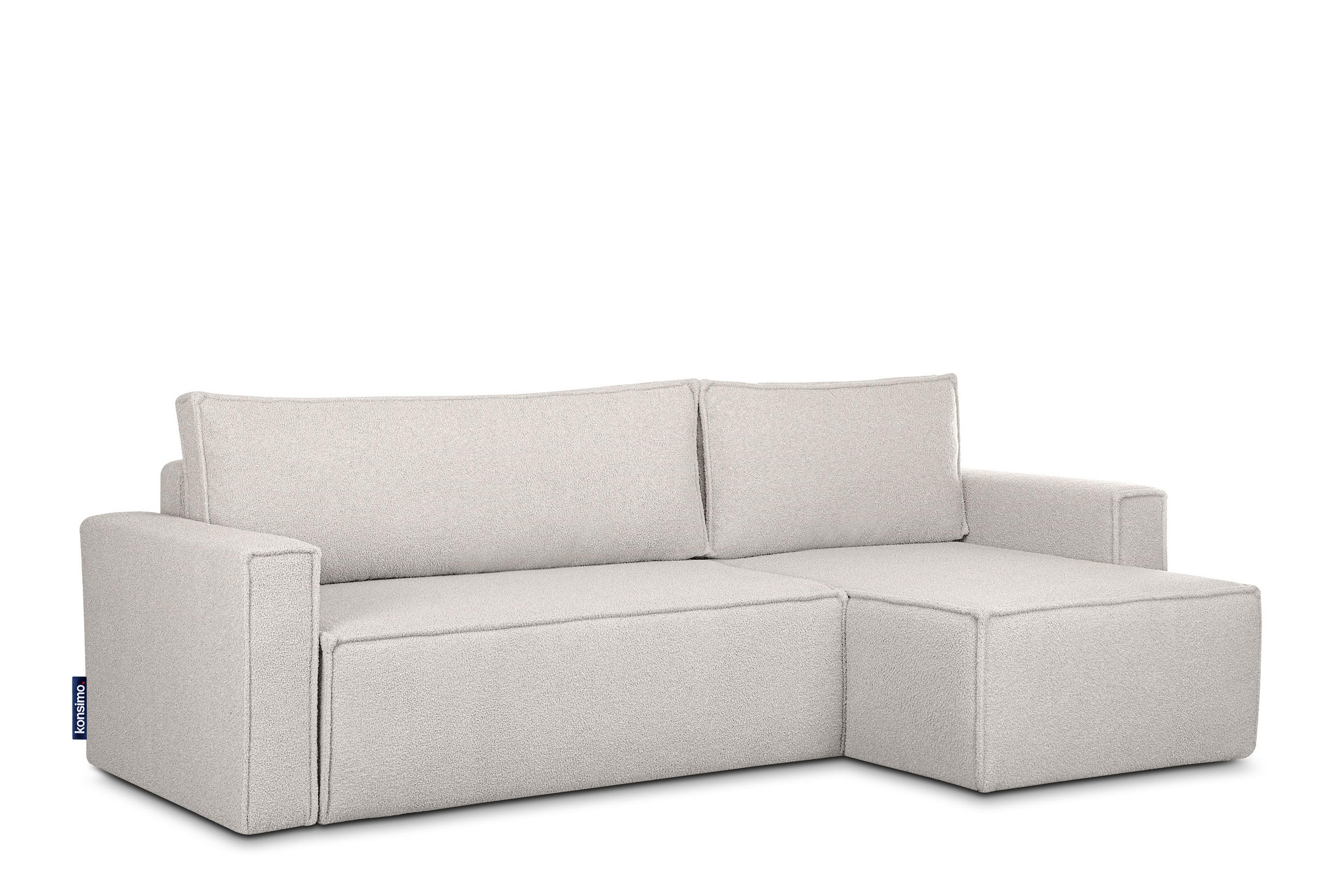 ECKSOFA-LINKS/RECHTS NAPI II mit Schlaffunktion, weiß - Weiß, Textil (246/148cm) - KONSIMO®