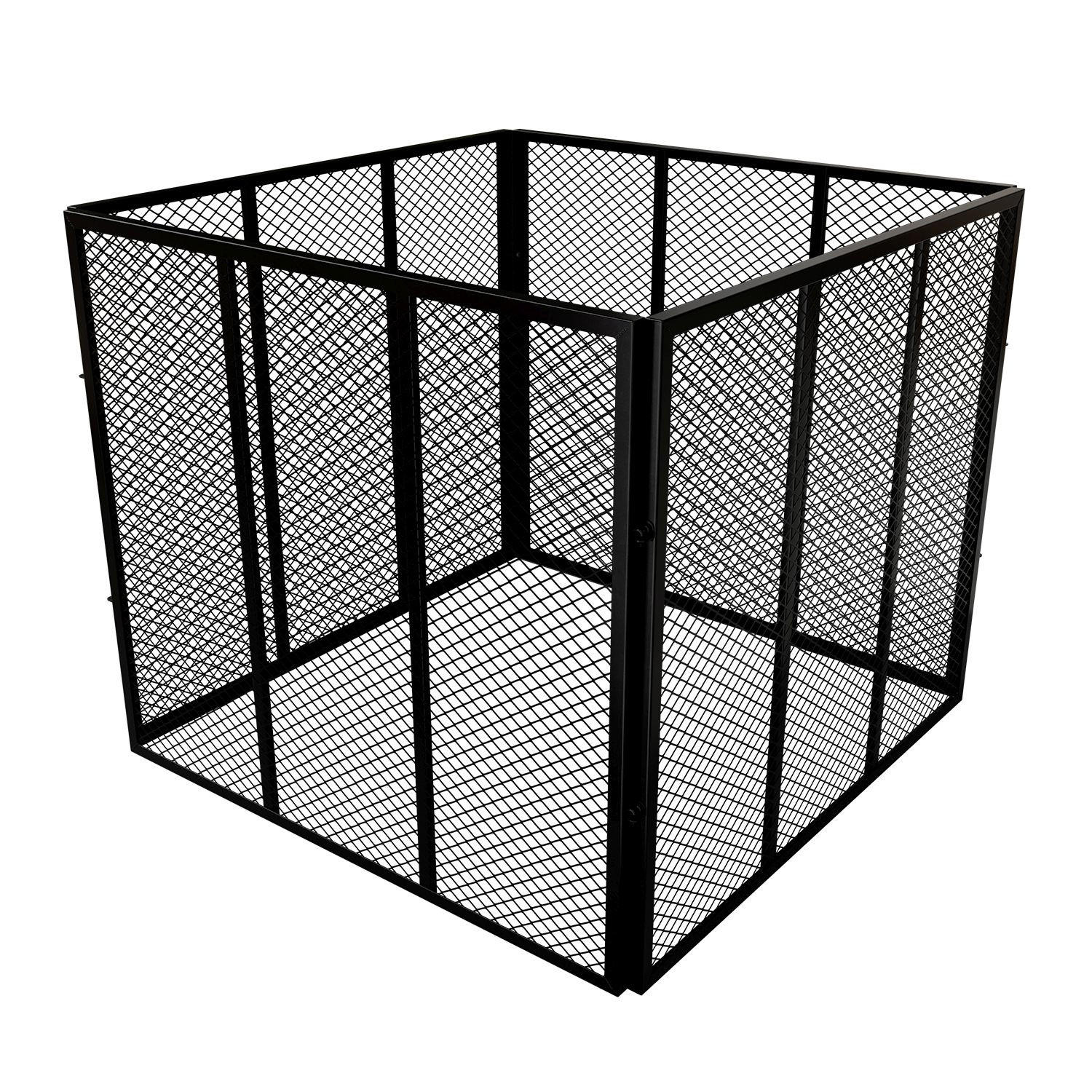 KOMPOSTER Metall schwarz 800L - Schwarz, Metall (100/80/100cm) - Juskys