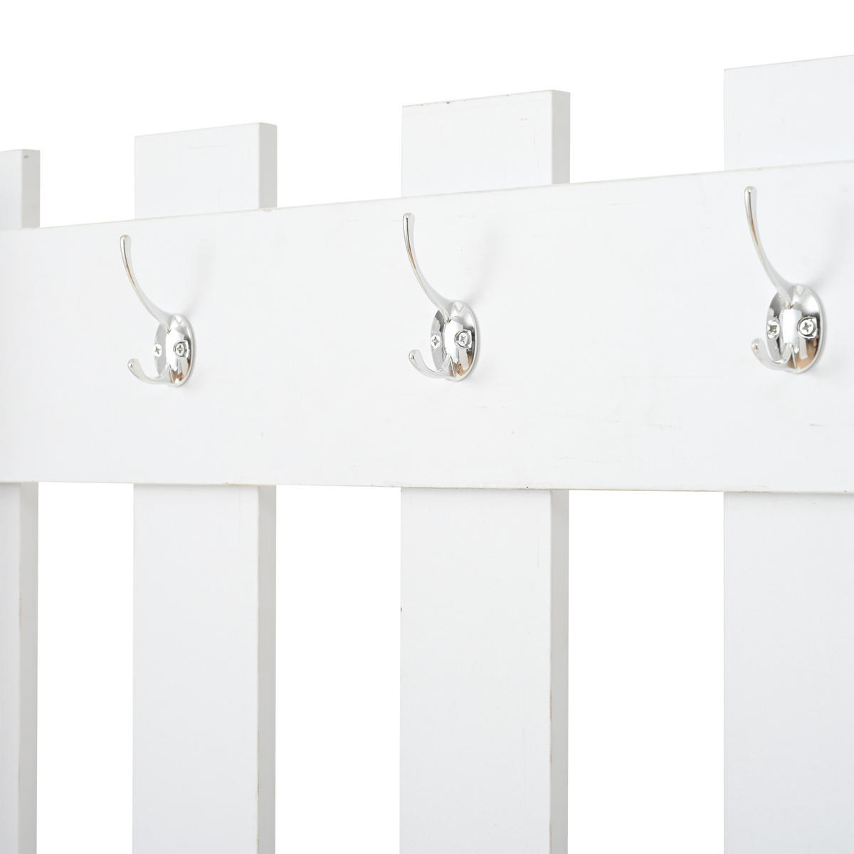 GARDEROBEN-SET in Weiß mit 2 Klapptüren und Spiegel für Flur, B135/T25/H180 cm - Weiß, Holzwerkstoff/Metall (135/180/25cm) - STILVORA