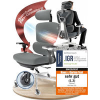 BÜROSTUHL ProSeat Anthrazit - Anthrazit/Silberfarben, Kunststoff/Textil (70/145/70cm) - Clouvou