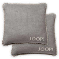 KISSENHÜLLE 2er Pack in Hellgrau - Kuschelweiche Melange-Optik - Grau, Textil (50/10/50cm) - Joop!