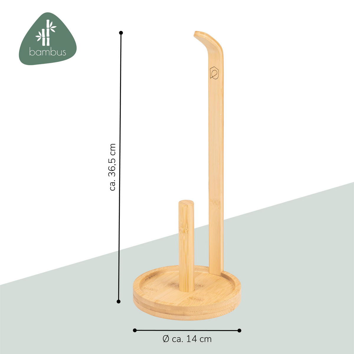 KÜCHENROLLENHALTER, Bambus - Braun, Holz (14/36.5/14cm) - eluno