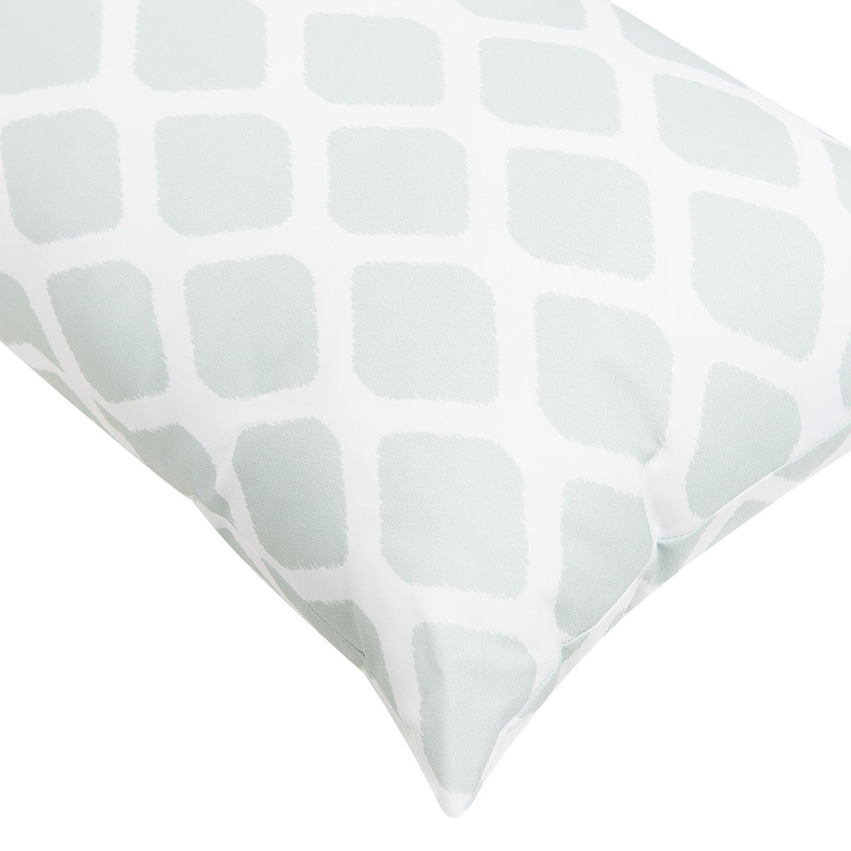 GARTENKISSEN 2er-Set Rautenmuster mintgrün/weiß 40/70 cm Kalamos - Grün, Textil (40/70cm) - Beliani