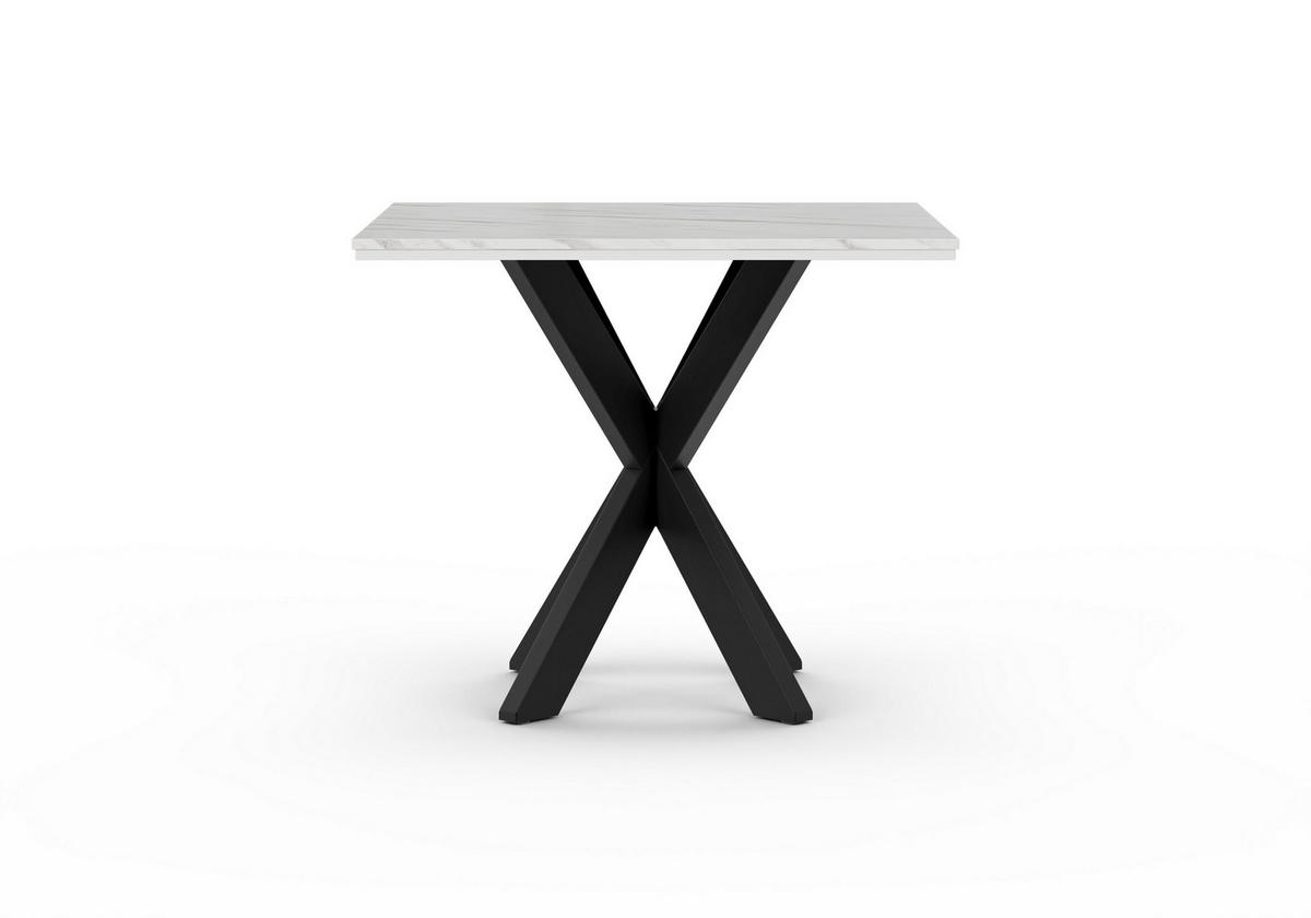 ESSTISCH RASKO 90 x 90 x 73,5 cm - Hellgrau/Schwarz, Holz (90/90/73.5cm) - MASSENO