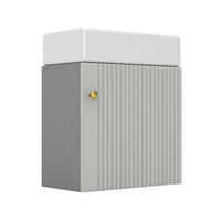 WASCHTISCHUNTERSCHRANK mit Keramikbecken 46 cm Grau/Weiß - Grau, Holzwerkstoff (26/56/46cm) - Beauniv