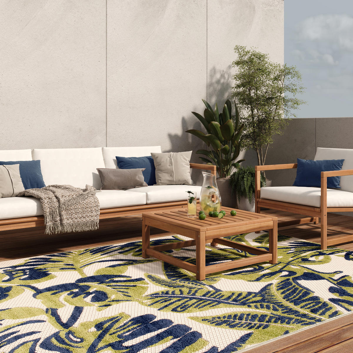 TEPPICH PATIO Creme 200/300 cm - Creme, Kunststoff (200/300cm) - Tapiso