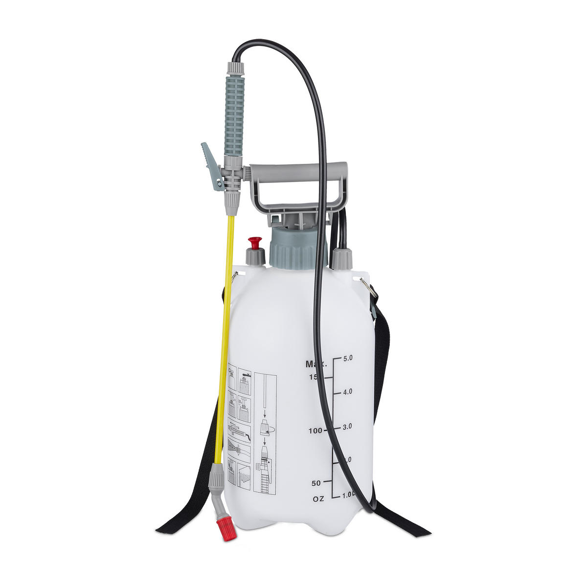 DRUCKSPRÜHER - Weiß, Kunststoff (65/45/17.5cm) - Relaxdays