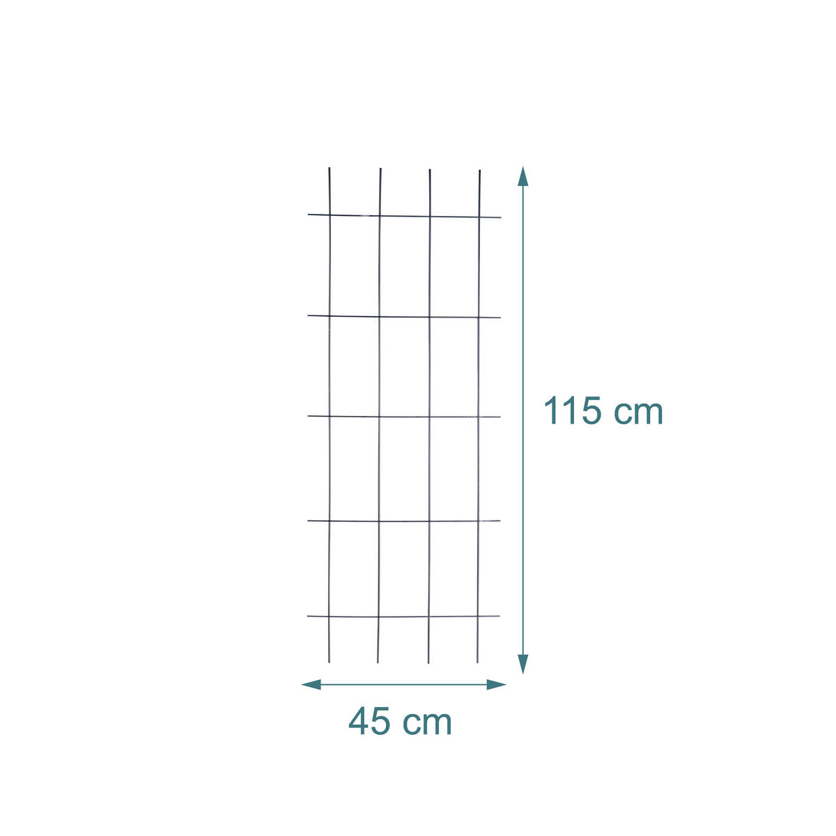 RANKGITTER Schwarz 2er-Set Stahl 115x45 cm - Schwarz, Metall (45/115/0.5cm) - Relaxdays