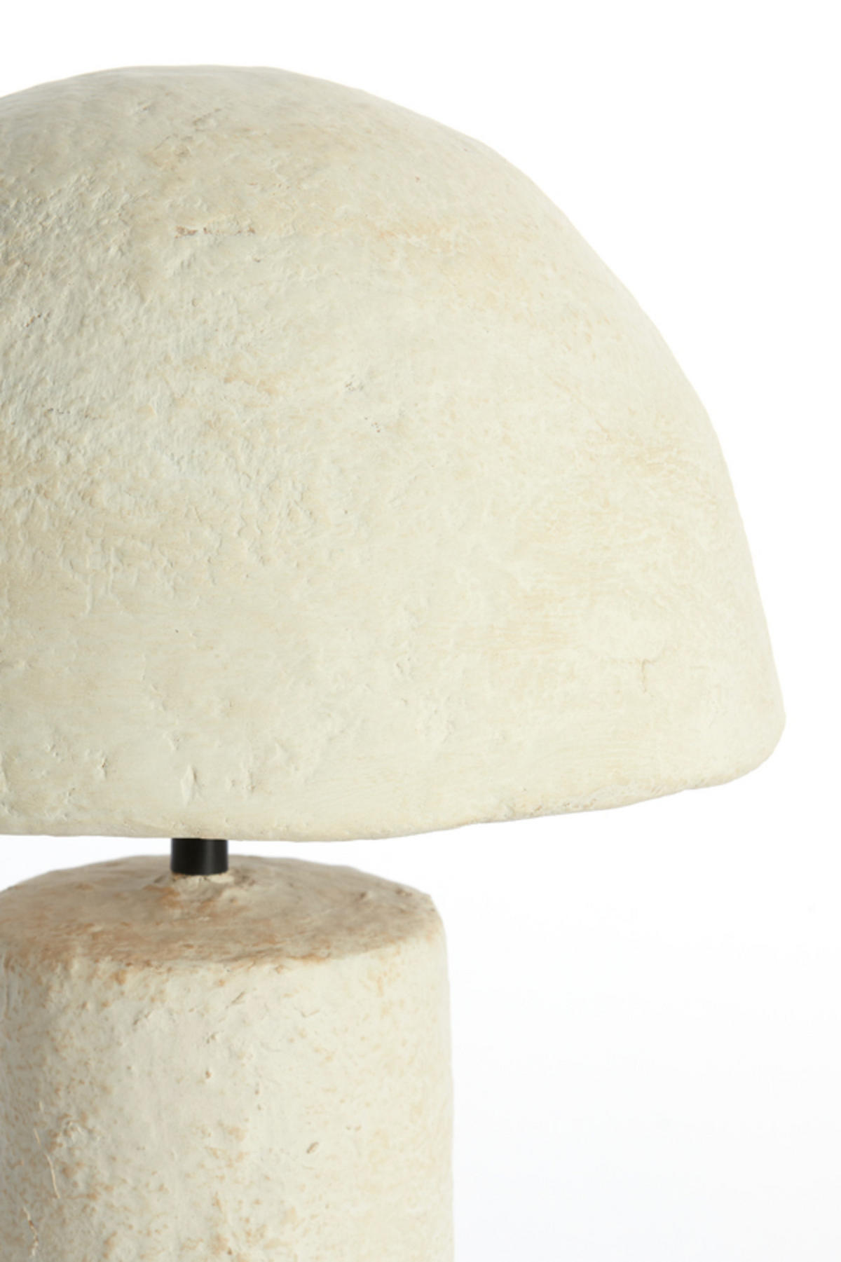 TISCHLAMPE Qazu Braun Ø30/48 cm - Creme, Papier (30/30/48cm) - Light & Living