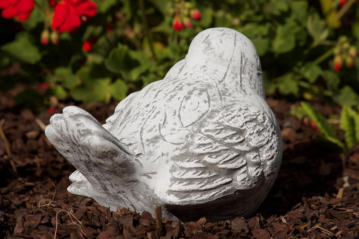 STEINFIGUR Vogel Bert frostfest massiver Steinguss - Grau, Stein (14/15/21cm) - stoneandstyle