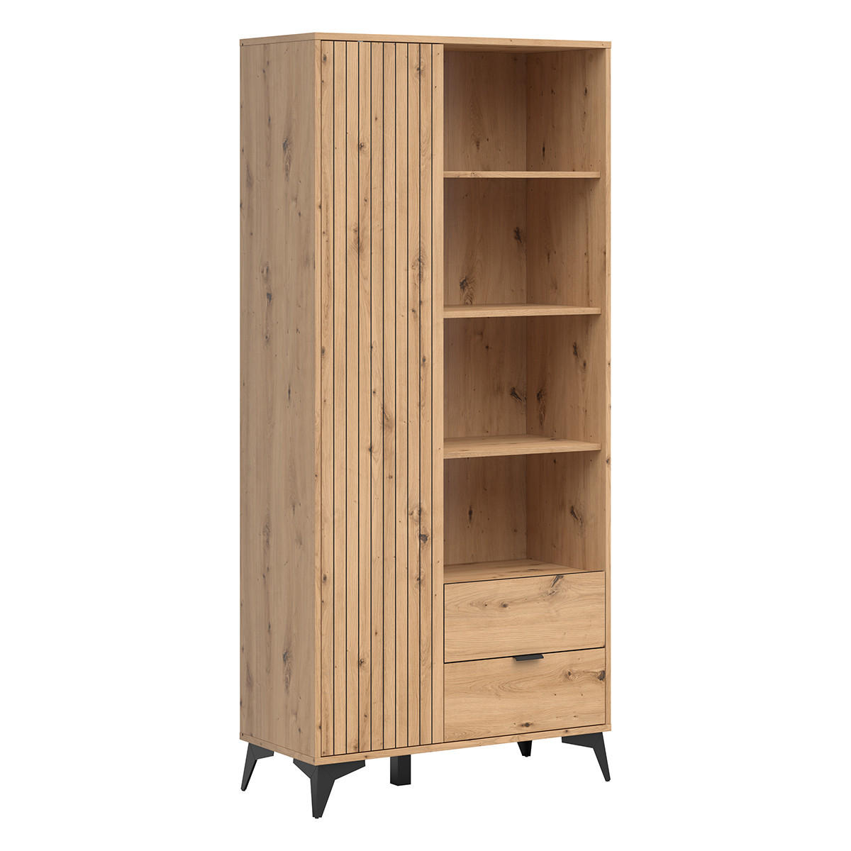BÜCHERREGAL Mao Holz in Eichenoptik - Braun, Holzwerkstoff (90/197/41cm) - Petits-meubles