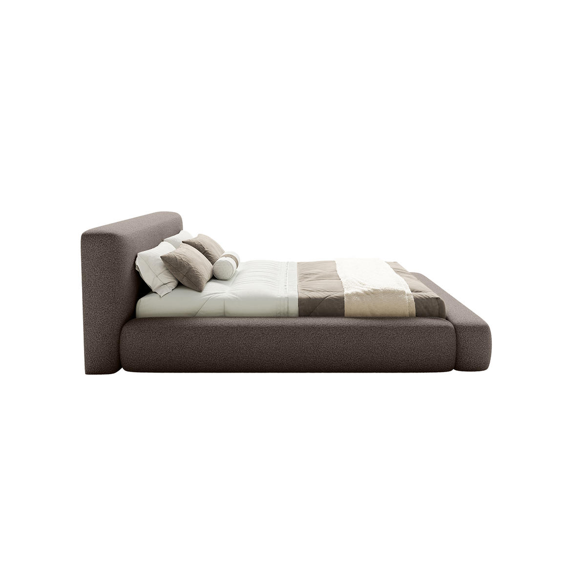 POLSTERBETT Fummo 140x200 cm, Braun - Braun, Textil (140/200cm) - Fedve