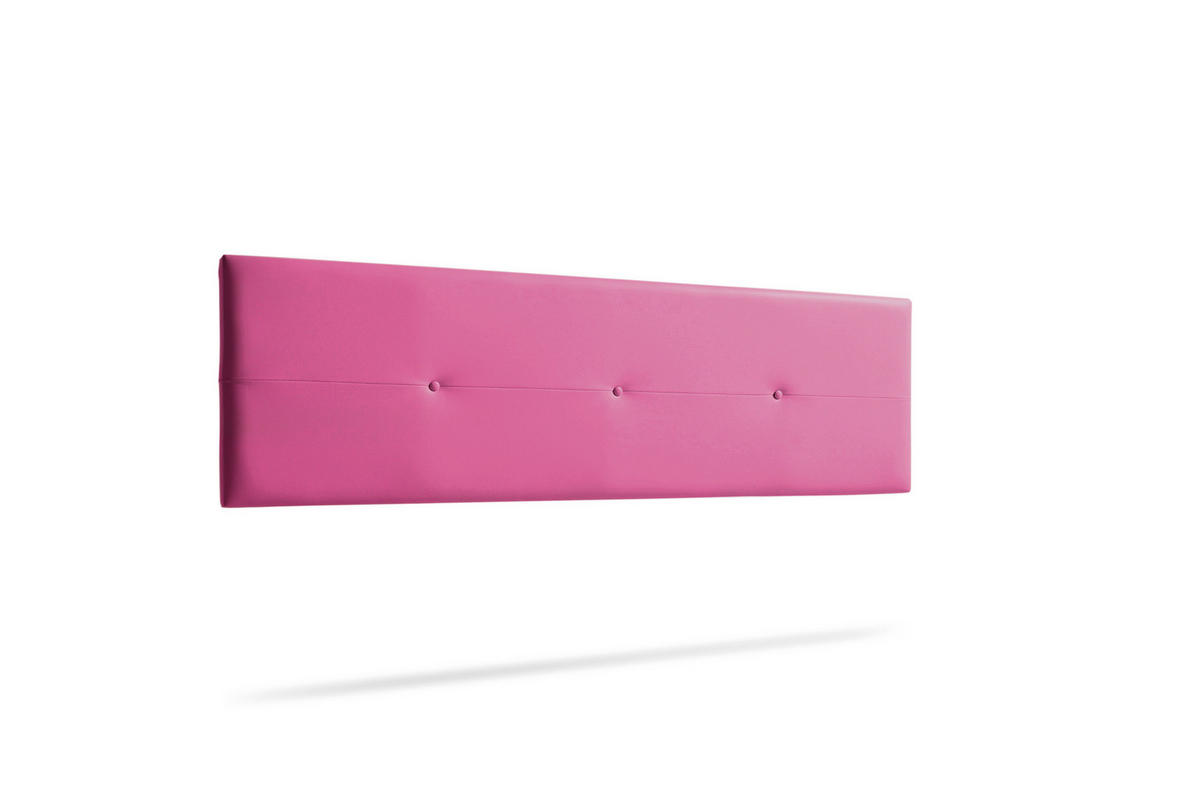 KOPFTEIL gepolstert NAPOLI Kunstleder 115x50x5 cm - Rosa - Moonia - Pink, Holz (115/5/50cm)