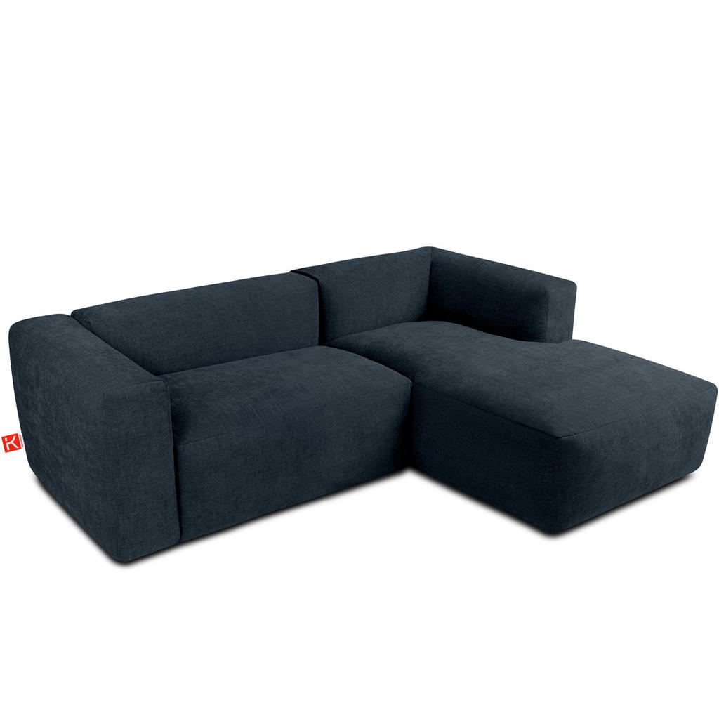 Thumbnail - Konsimo® Eckmodulsofa-Rechts, Dunkelblau, Textil, L-Form,Freiform, 237x180 cm, Wohnzimmer, Sofas & Couches, Wohnlandscha...
