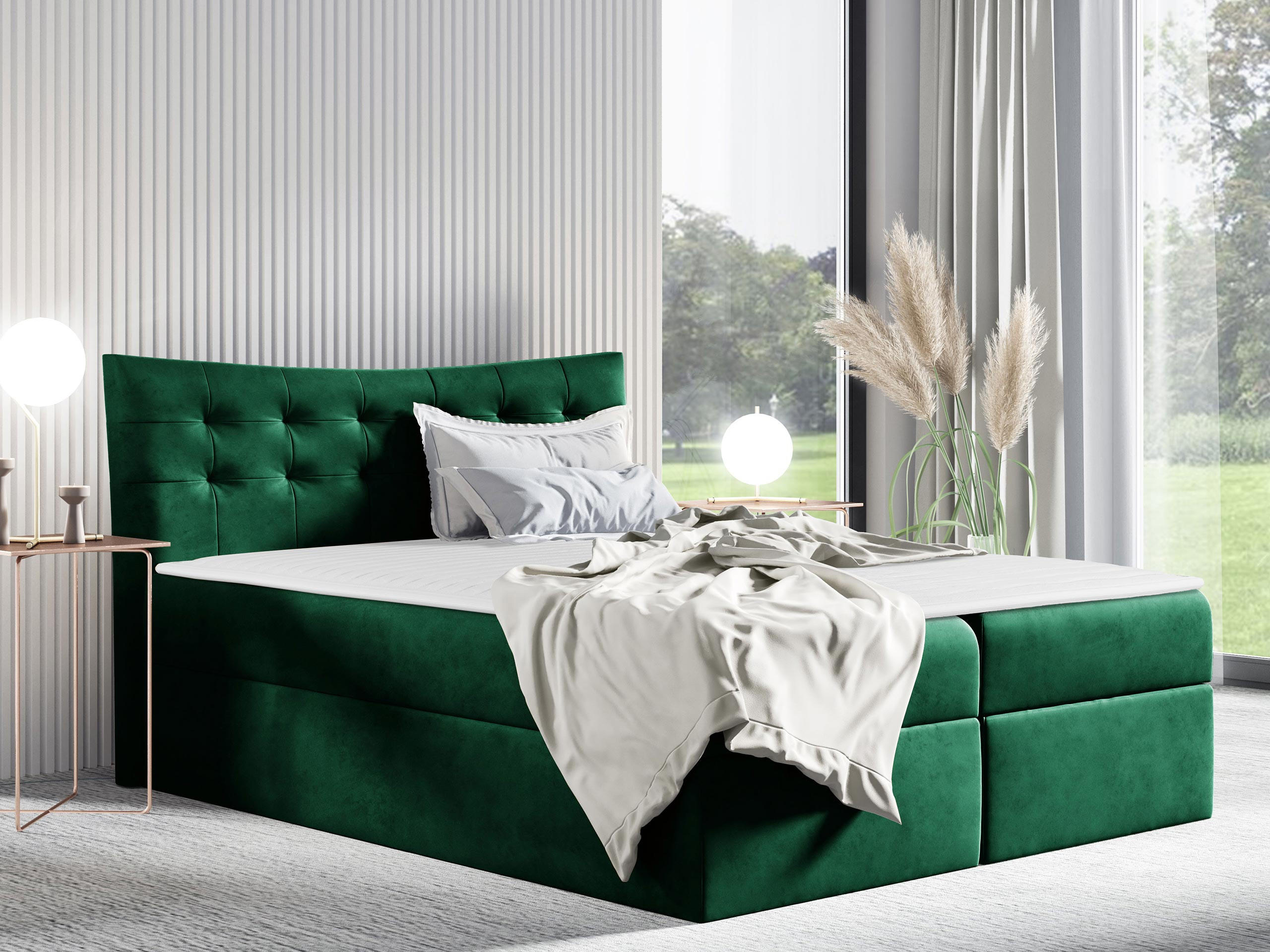 BOXBETT Havana - Grün, Holz (120/200cm) - MIRJAN24