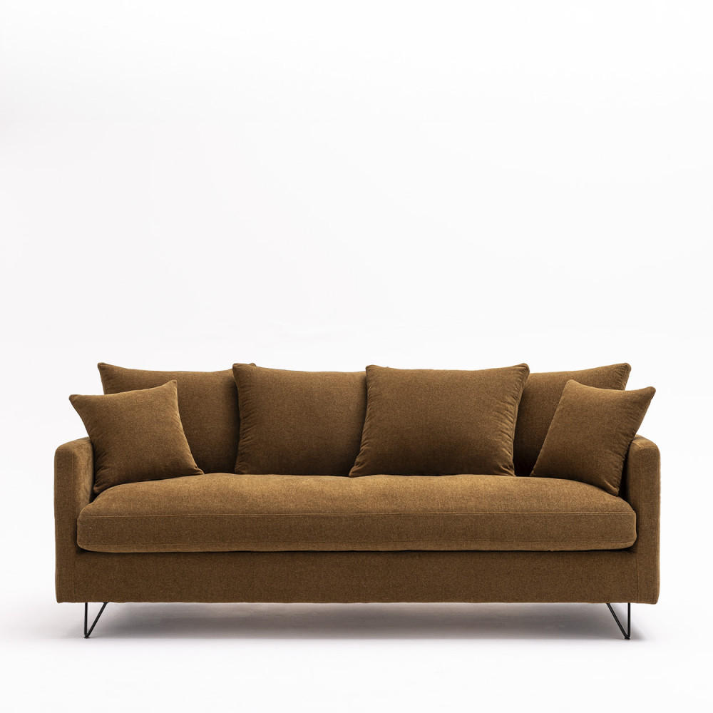 BETTSOFA - Bronze - Bronzefarben, Textil (213/86/95cm) - Drawer