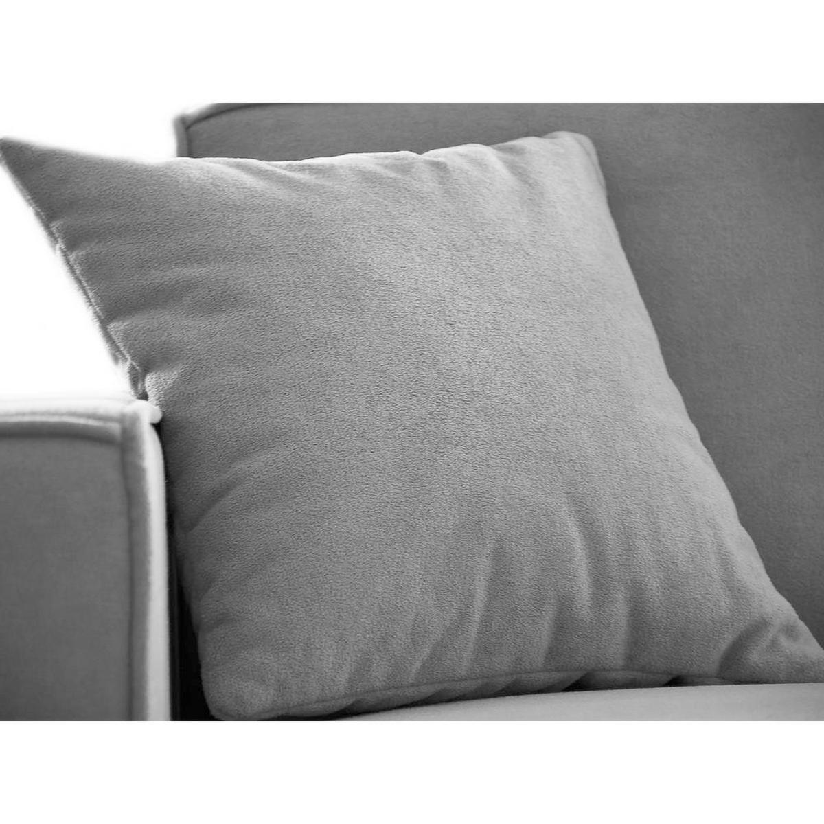 ECKSOFA ohne Schlaffunktion Pedro L hellgrau links - Hellgrau/Schwarz, Kunststoff/Textil (267/170cm) - Beautysofa