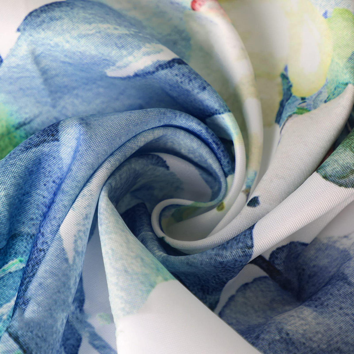 DUSCHVORHANG Blau Polyester bedruckt ohne Bohren mit Haken Badezimmer - Blau, Textil (180/180cm) - MCBOSON