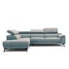 ECKSOFA FIERO 5-Sitzer, mintgrün - Schwarz/Mintgrün, Holzwerkstoff/Textil (158/269cm) - Courtois Laville