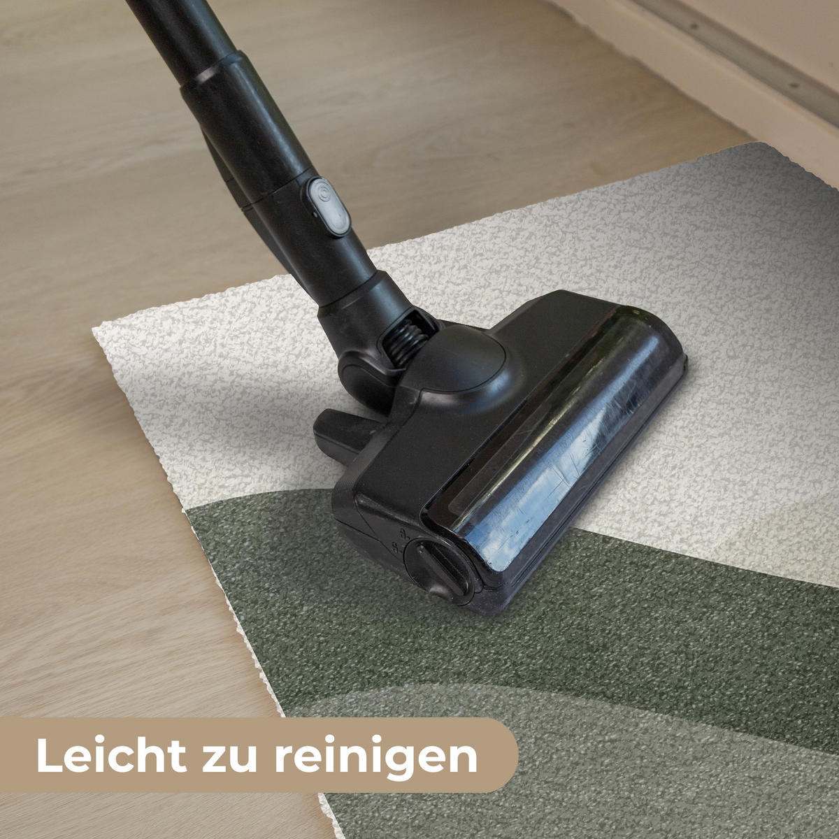 FUSSMATTE Japandi - Grün - Abstrakt - Modern 90x60 cm - Olivgrün, Kunststoff (90/0.4cm) - MuchoWow