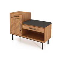 HALLENBANK LEON Wildeiche - Wildeiche, Holz (97/70/36cm) - byoak
