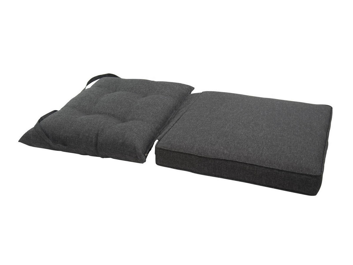 GARTEN-SITZGRUPPE Asti Braun Polyrattan für 7 Personen - Grau, Naturmaterialien - Green Spirit