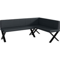 ECKBANK PETER_X - Dunkelgrau, Leder (142/196cm) - Meblini