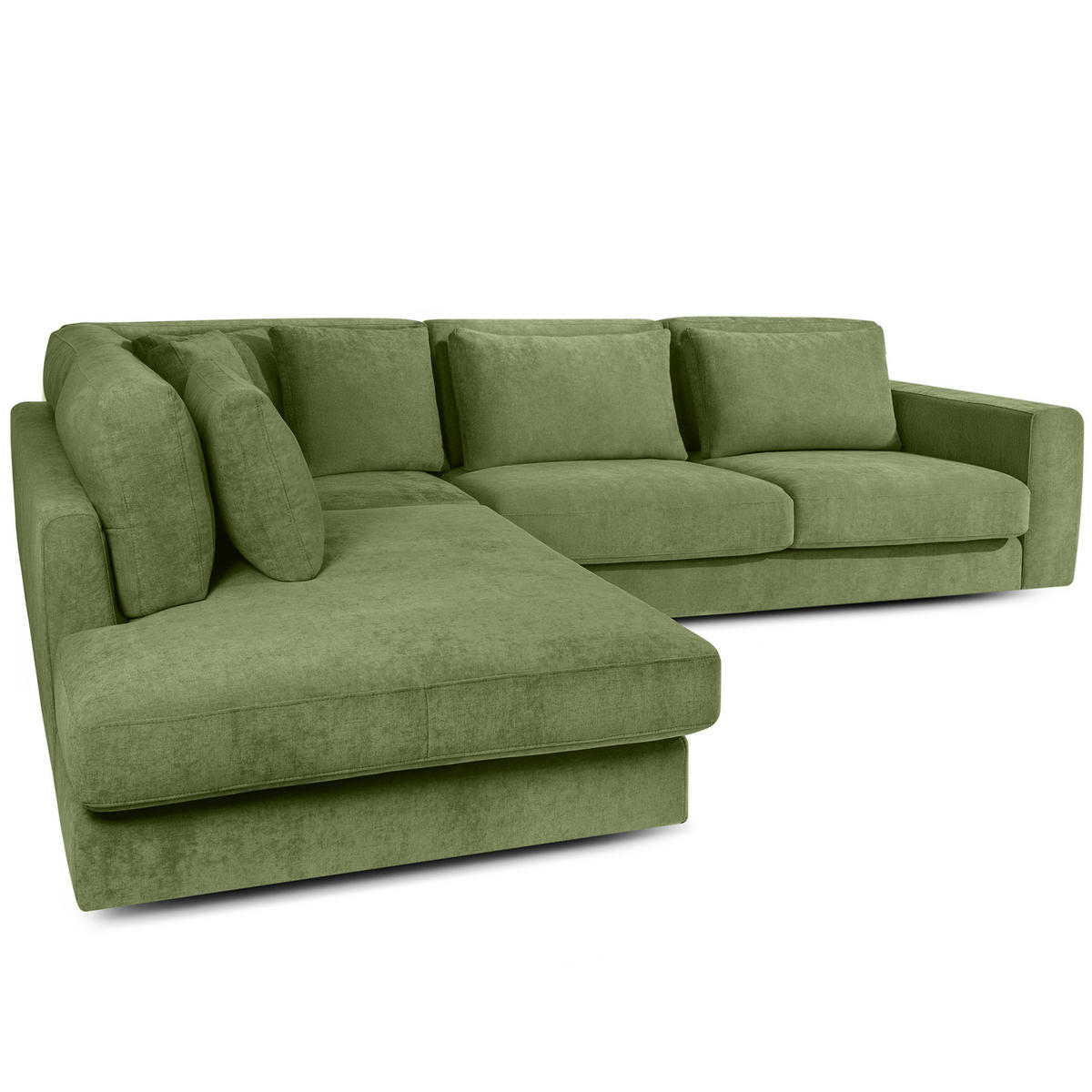 ECKSOFA links VERUS - Grün, Holz/Holzwerkstoff (297/248cm) - KONSIMO®