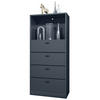 KOMMODE Pino Fronten in Anthrazit matt - Dunkelgrau/Anthrazit, Holzwerkstoff (56/125/36cm) - Vladon
