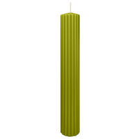 RILLEN KERZEN Grün 300 x Ø 45 mm, 4 Stück - Grün, Paraffin (8/15/15cm) - Wiedemann Kerzen