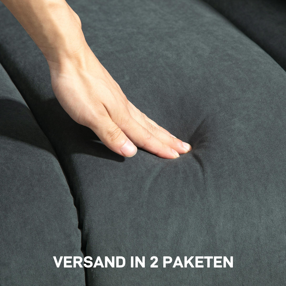 MASSAGESESSEL DE-06415 Mit Wärme, 135° neigbar, USB Grau - Dunkelgrau, Textil/Metall (88/101/97cm) - ComfortXL