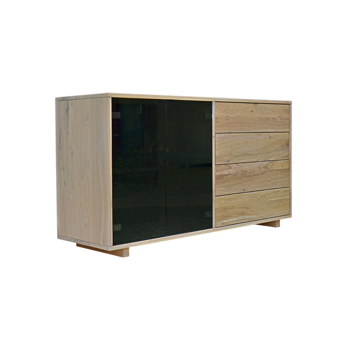 KOMMODE mit Schubladen aus Eichenholz BERGEN I - Eichefarben, Holz (150/80/45cm) - Rawood Furniture