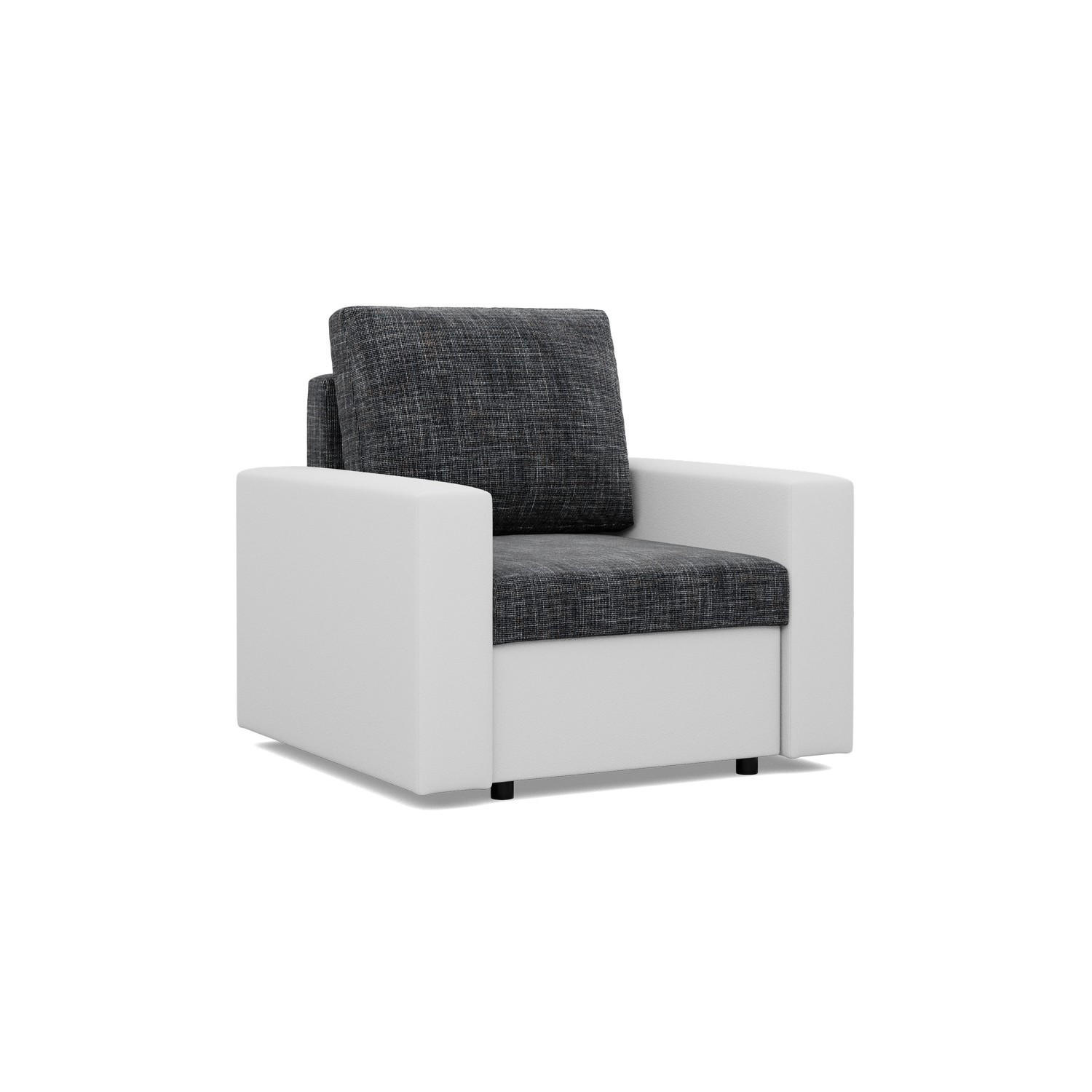 LOUNGESESSEL LUNA, BONELL, Schwarz + Grau - Schwarz/Grau, Textil (83/92/92cm)