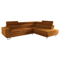 ECKSOFA Fonti, Seite: Rechts - Orange, Holz/Textil (253/188cm) - MIRJAN24