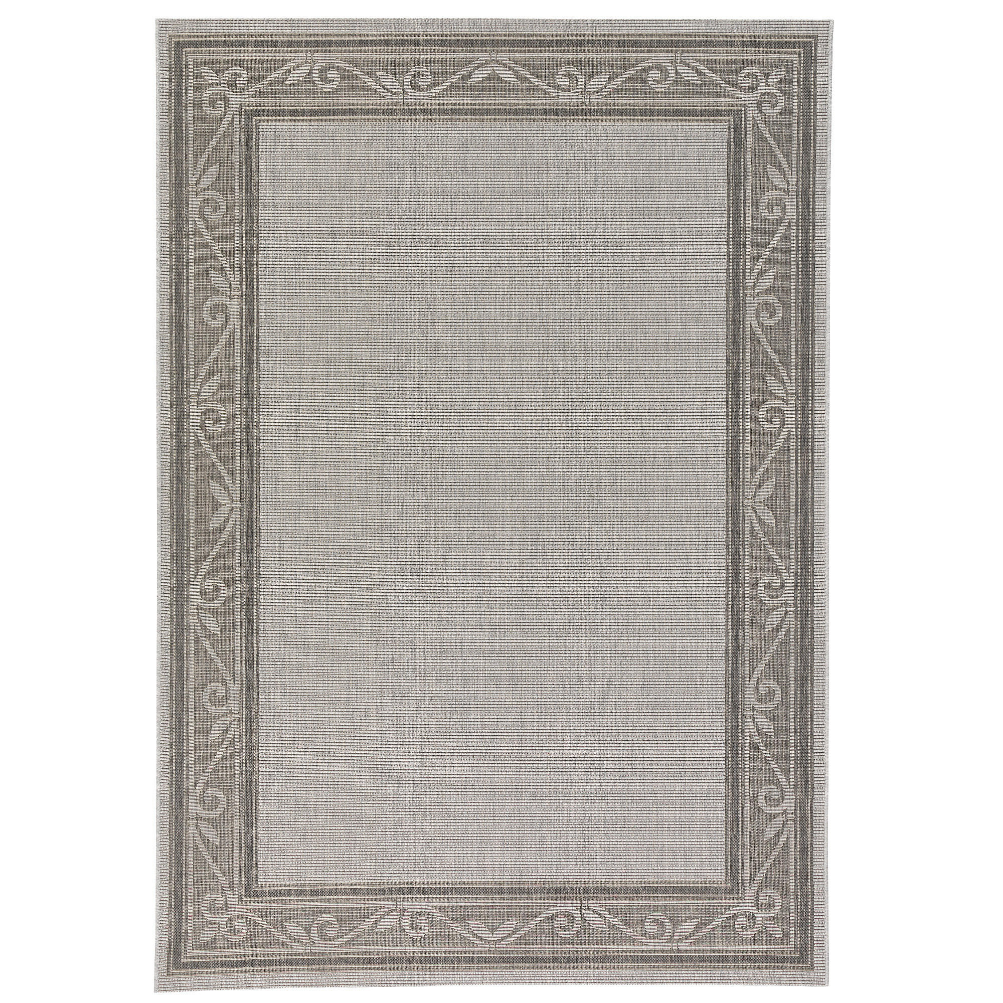 MODERN FLACHGEWEBE RUGGY BAROCK BORDÜRE - Grau, Textil (80/150cm) - Pergamon