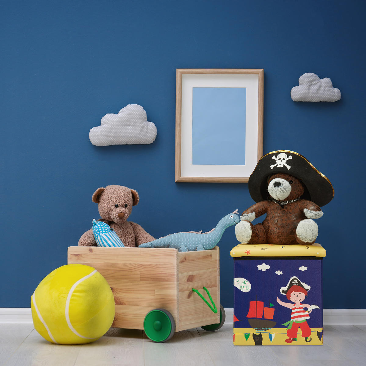 SITZHOCKER - Multicolor, Holzwerkstoff/Kunststoff (31/31/31cm) - Relaxdays