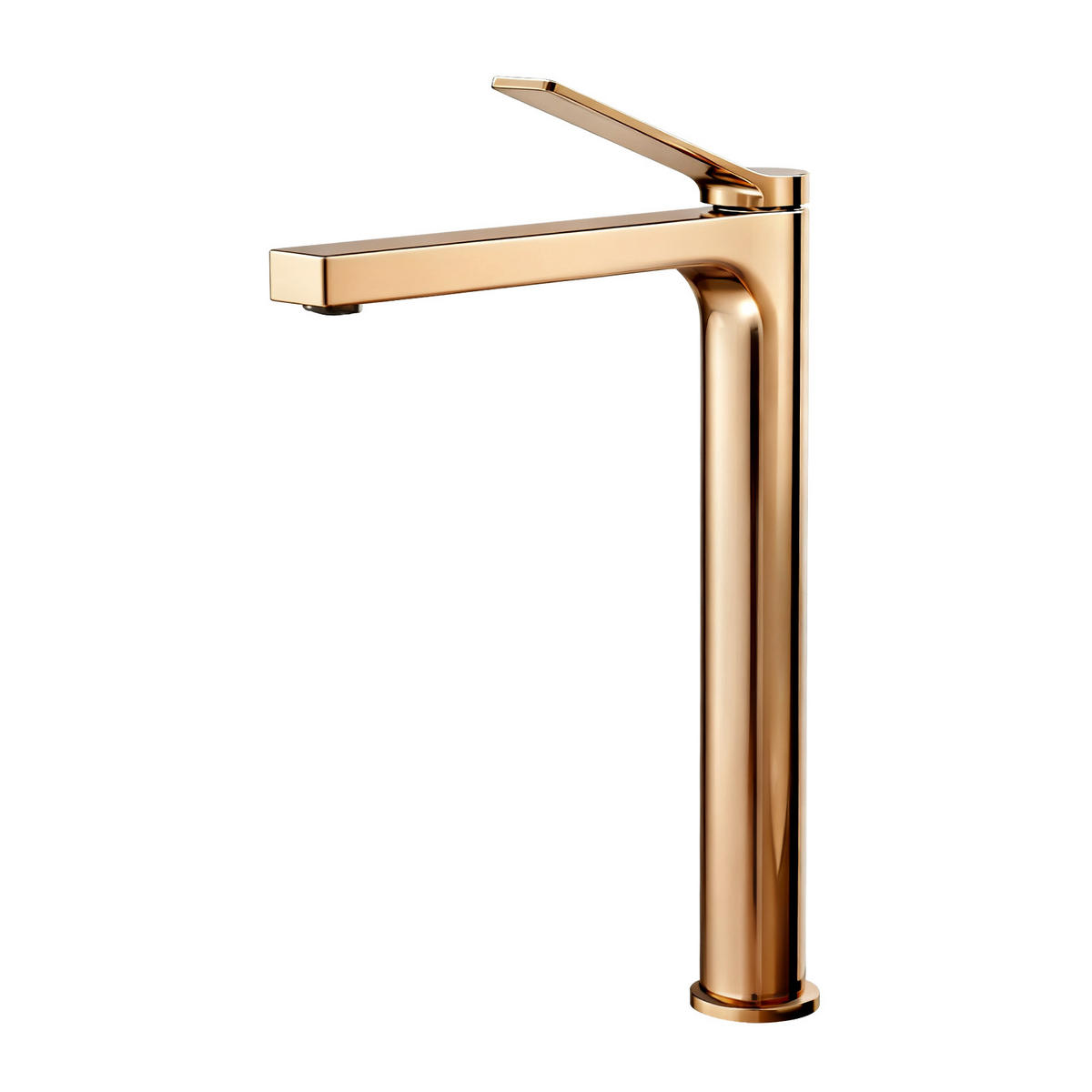 WASCHTISCHARMATUR mit Zertifiziertem Filterelement Rosengold Hoher Stil - Roségold, Metall (23.3/4.6/33.5cm) - EMKE