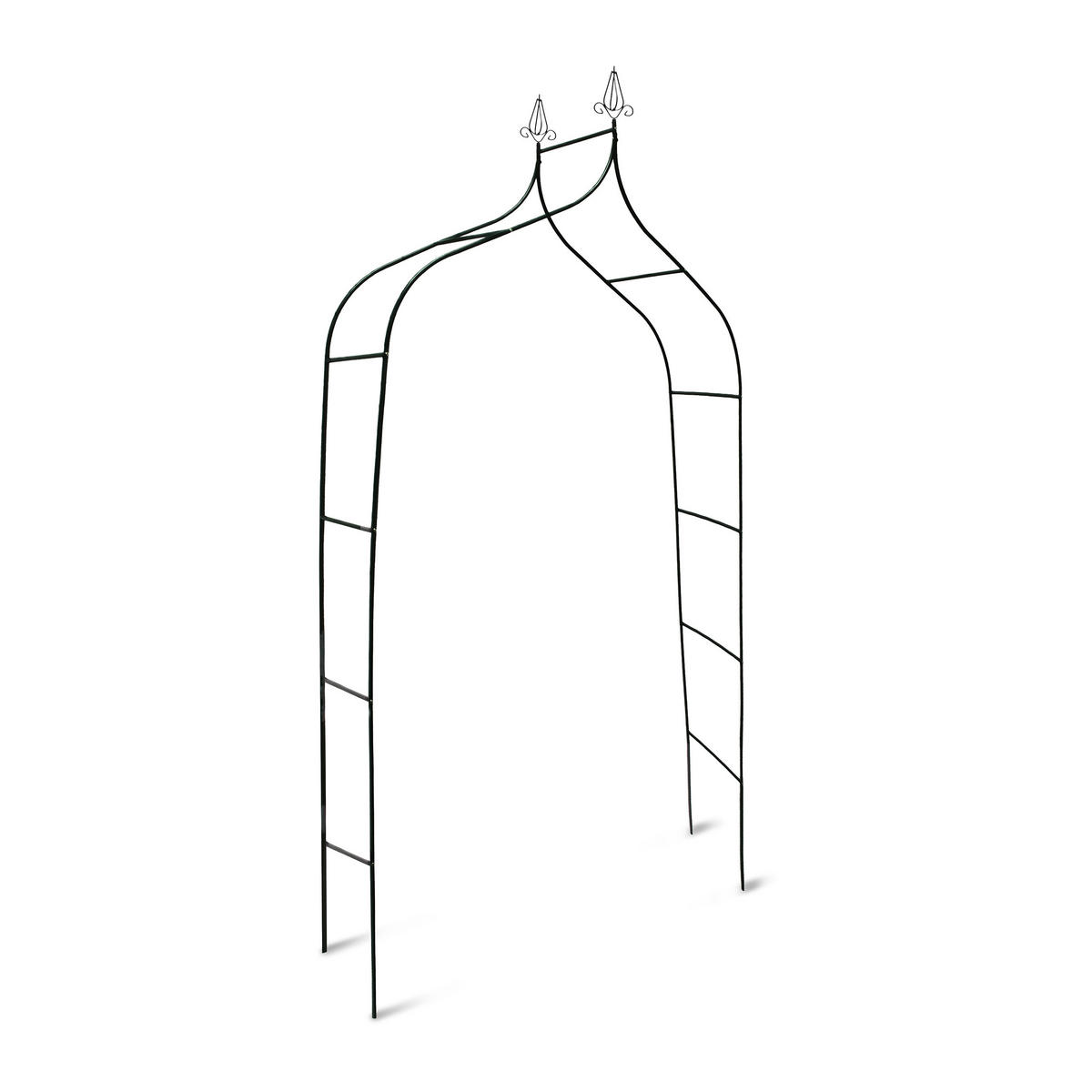 ROSENBOGEN - Dunkelgrün, Metall (140/255/38cm) - Relaxdays