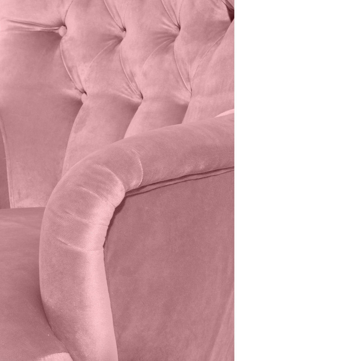 SESSEL Kaiya Bezug Samtvelours Buche natur / rosé - Rosa, Kunststoff (82/97/71cm) - 58aufmkessel