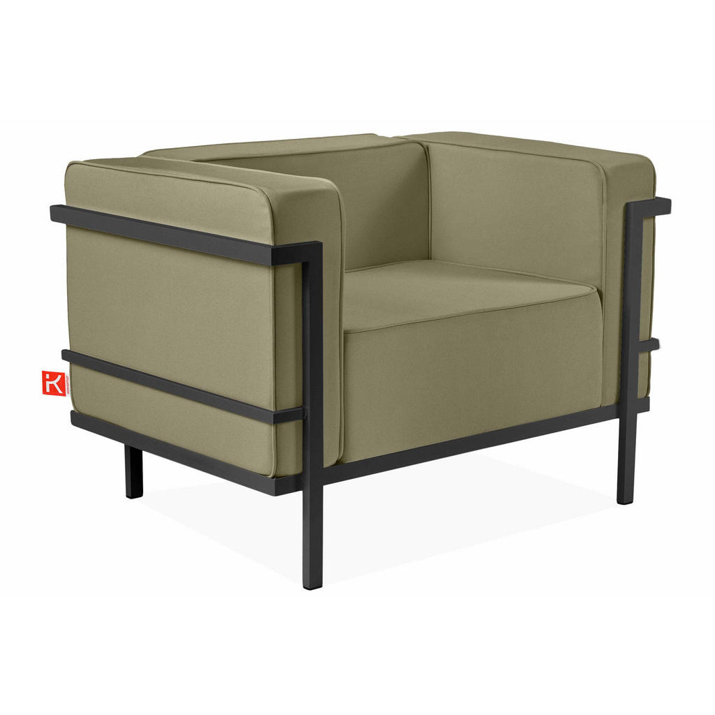 Thumbnail - Konsimo® Gartenlounge-Set, Dunkelgrau, Creme, Metall, Textil, 4, 5-Sitzer, Füllung: Schaumstoff, rechteckig, Hergestellt...