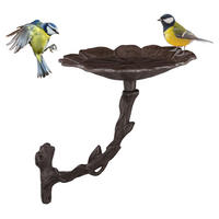 VOGELTRÄNKE - Braun, Metall (17/20/21cm) - Relaxdays