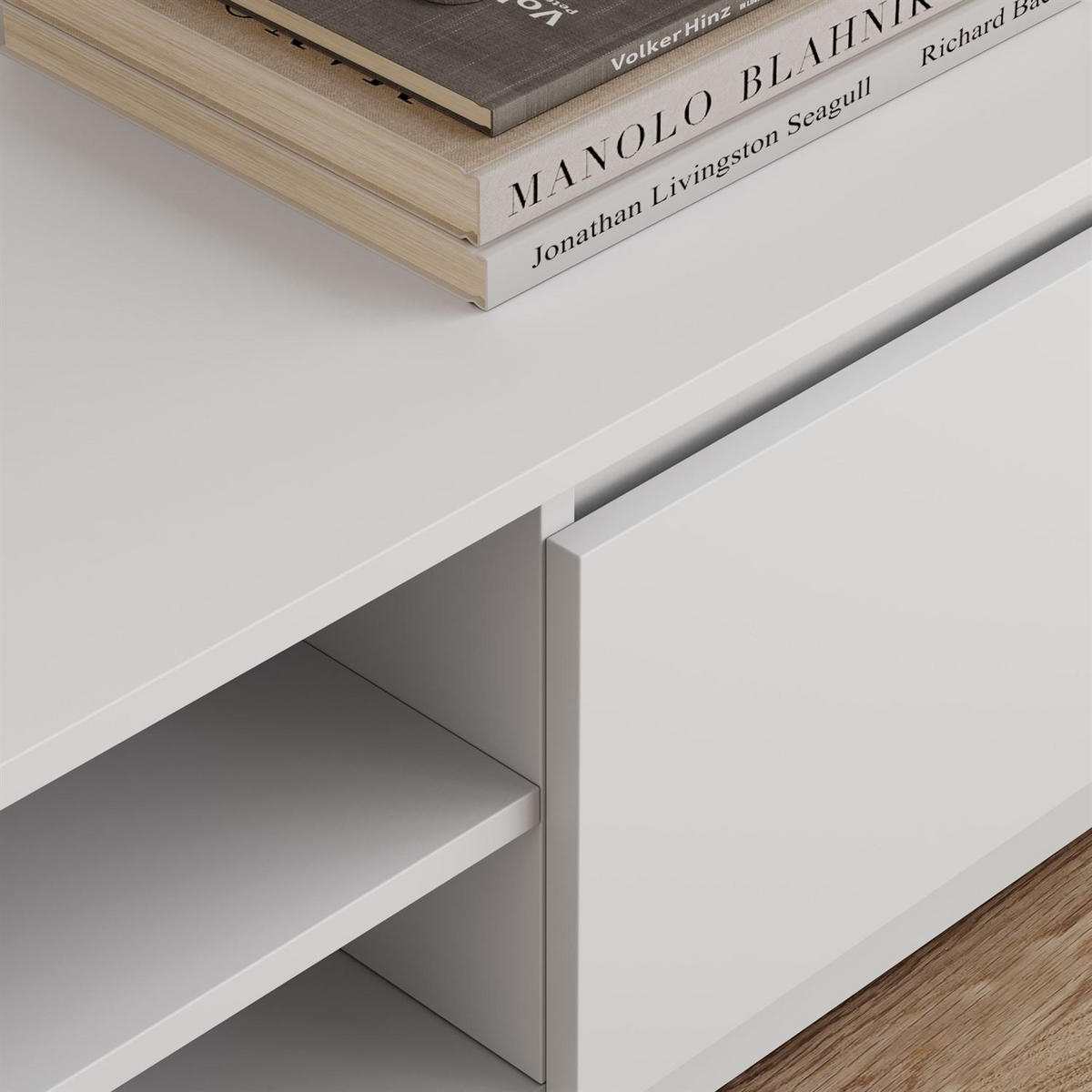 LOWBOARD HANA 120 cm Weiß - Weiß, Holzwerkstoff (120/36/40cm) - Lookway