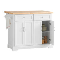 KÜCHENINSEL Weiß-Natur - Weiß, Holz/Holzwerkstoff (115/92/71cm) - SoBuy
